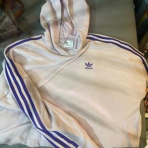 Cropped lavender adidas hoodie